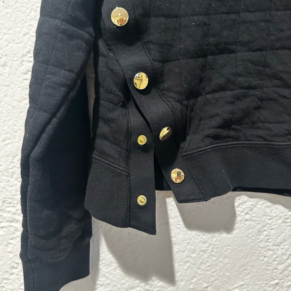 Tuckernuck Black Quilted Wright Funnel Neck Pullover Sweatshirt - Picture 8 of 10